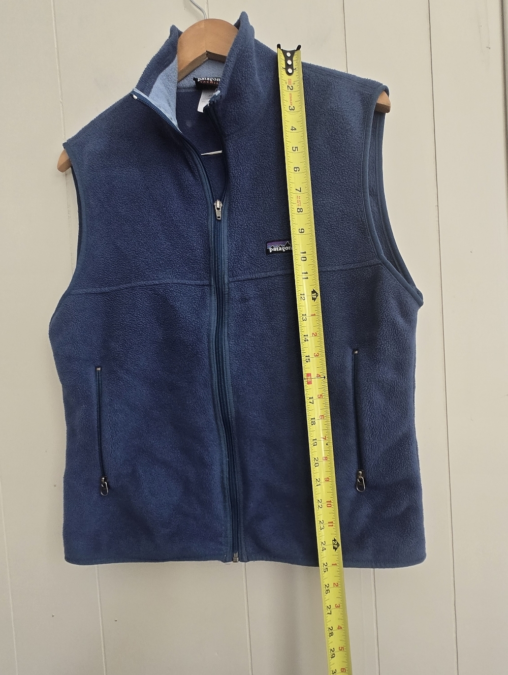 Patagonia Men's Blue Full‑Zip Fleece Vest-Size M - Picture 4 of 5